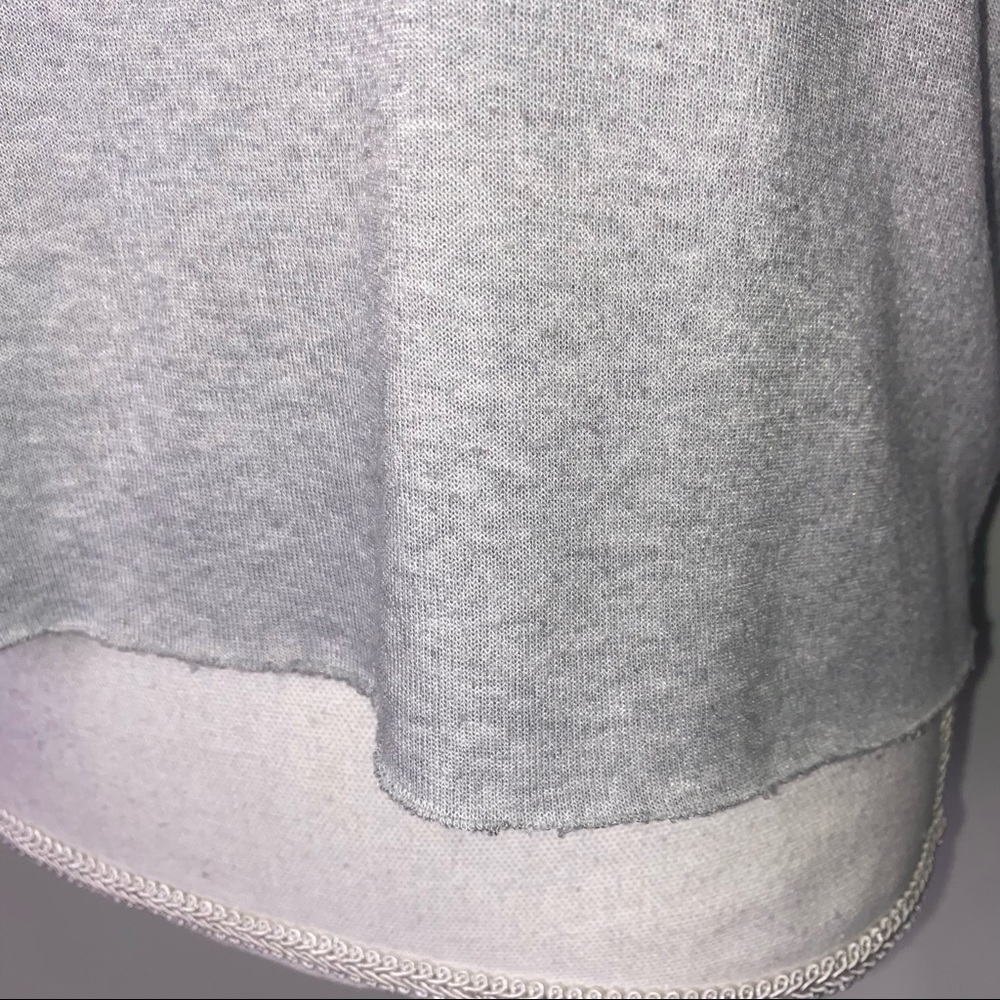 Splendid Raw Edge Lightweight Pullover Cropped Sw… - image 7